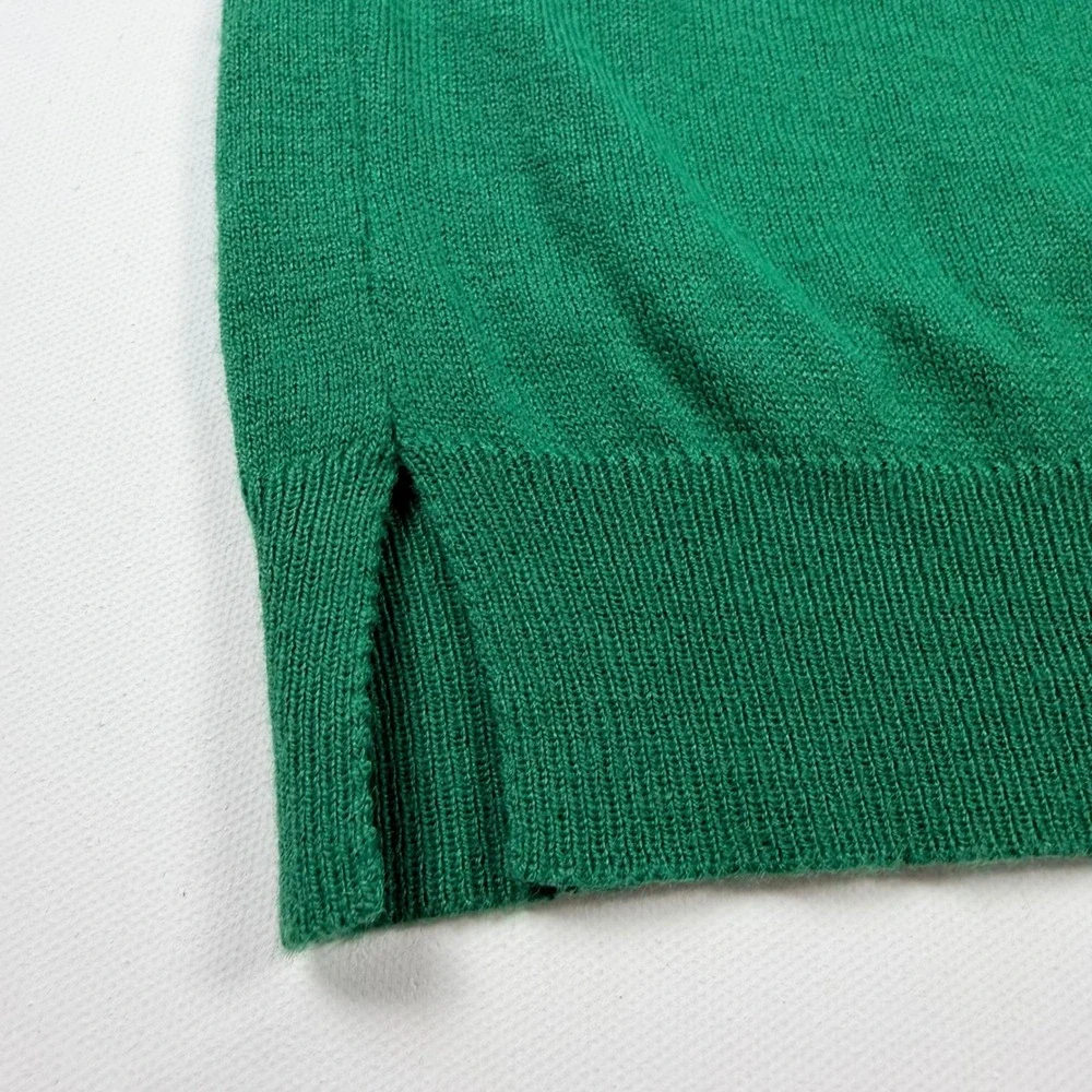 Mer Sea Striped Sweater Womens XL Green White Short Sleeve Excellent Ribbed Knit - Picture 3 of 6